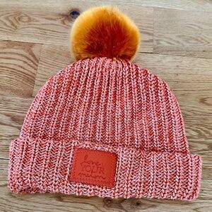 Love Your Melon Longhorn and White Speckled Monochrome Pom Beanie